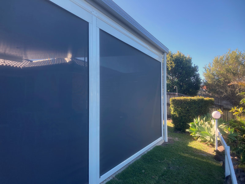 outdoor blinds, blackout blinds, outdoor roller blinds, Ambient blinds, outdoor blind installer